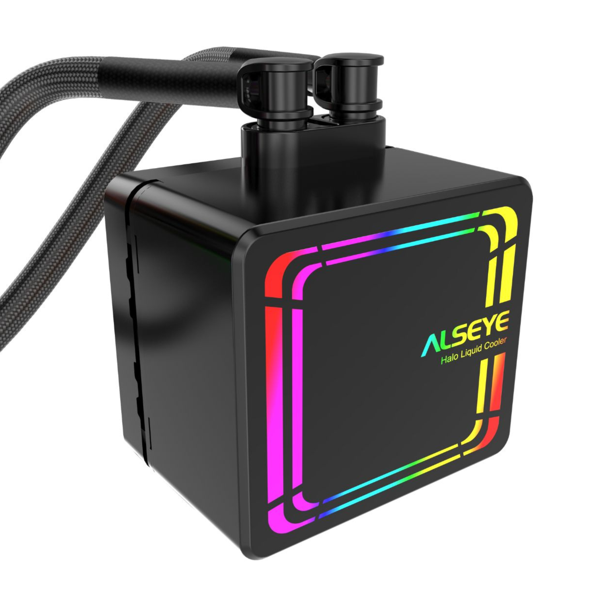 ALSEYE H120Z pumpenhet med RGB-belysning och Halo Liquid Cooler-design