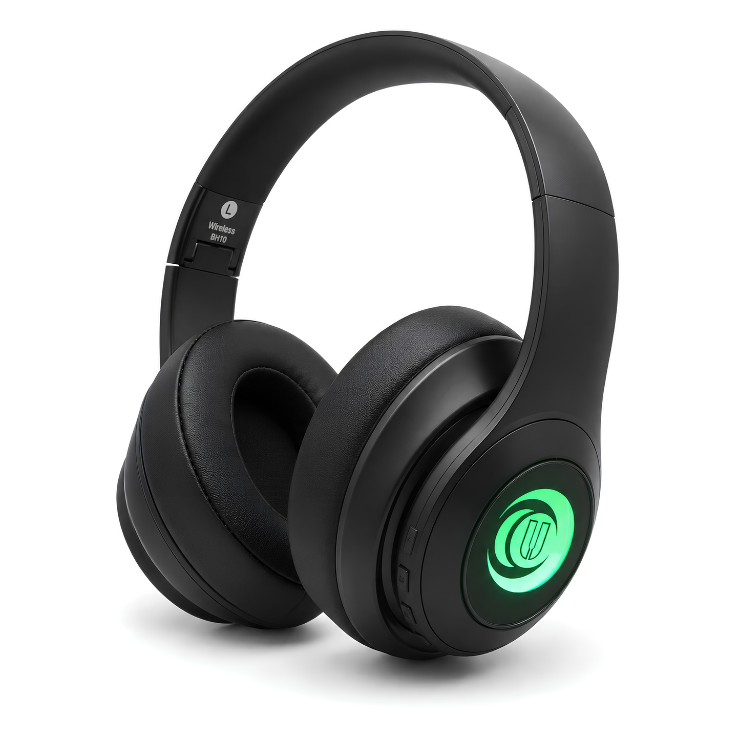 BH10 trådlöst headset med grön RGB-belysning