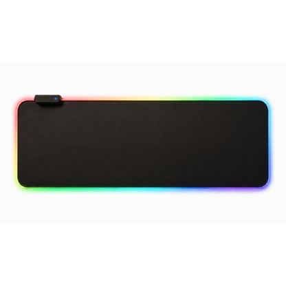 Extra stor svart RGB-gamingmusmatta GMS-WT-5 på vit bakgrund