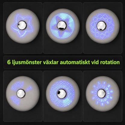 N10-laddningsfodralets 6 olika LED-ljusmönster som växlar automatiskt vid rotation