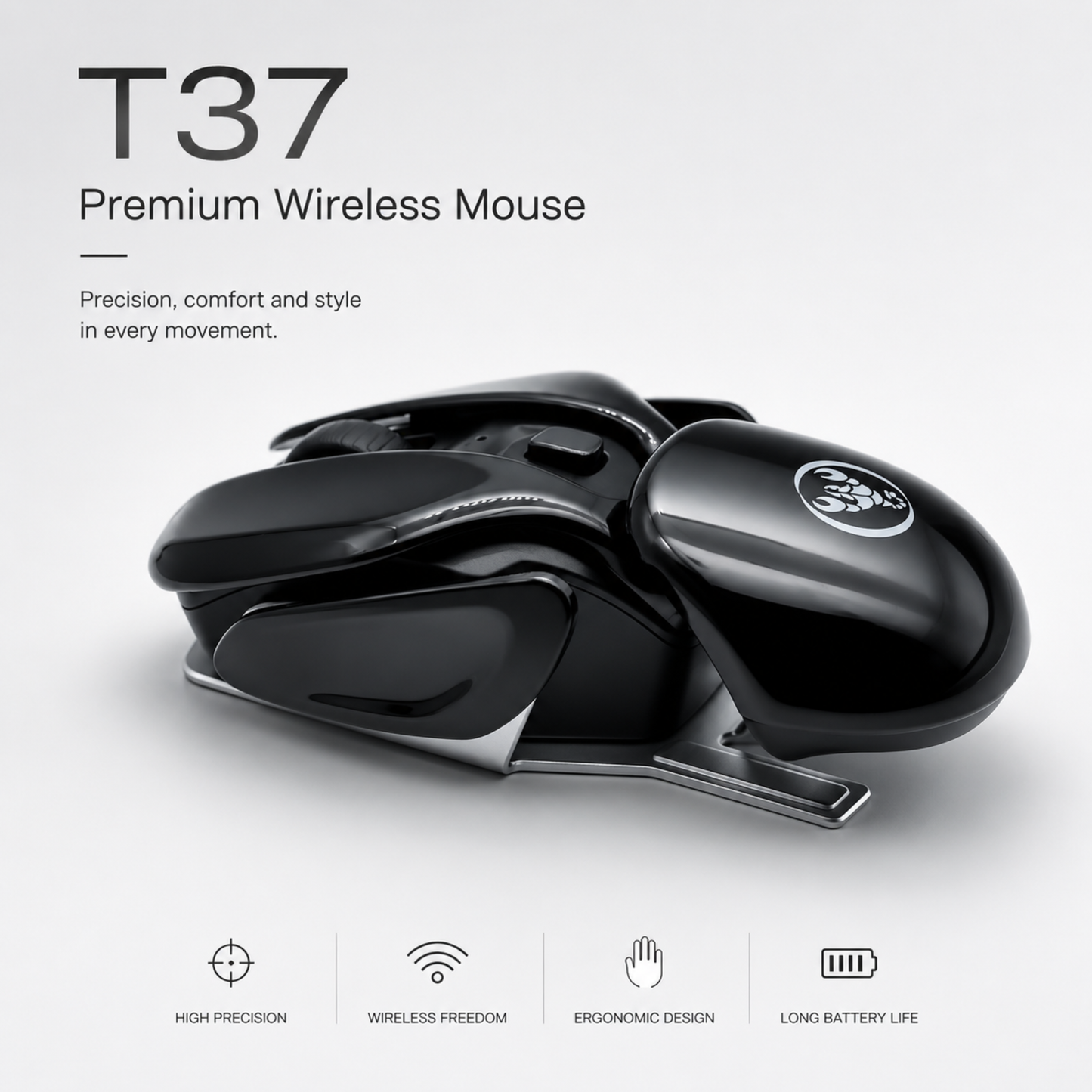 Portable gaming mouse in hand for size reference