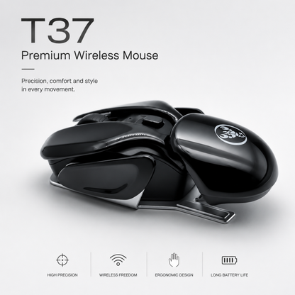 Portable gaming mouse in hand for size reference