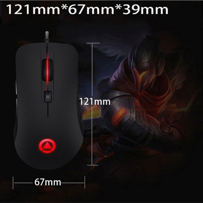 G402 matte black gaming mouse in hand for size reference