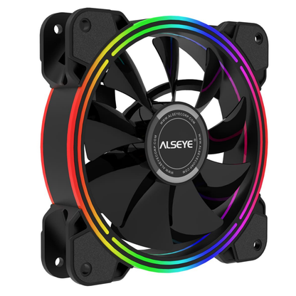 120mm RGB rainbow LED PWM PC case fan for gaming computer