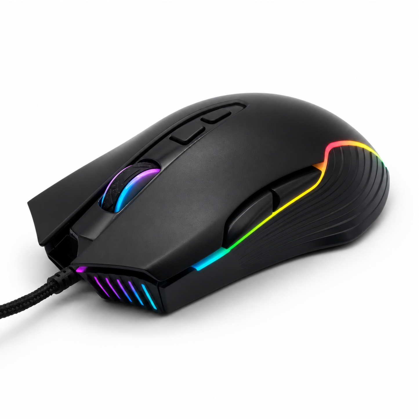 UPOOLBO G901 gamingmus fotograferad mot vit bakgrund med USB-sladd.