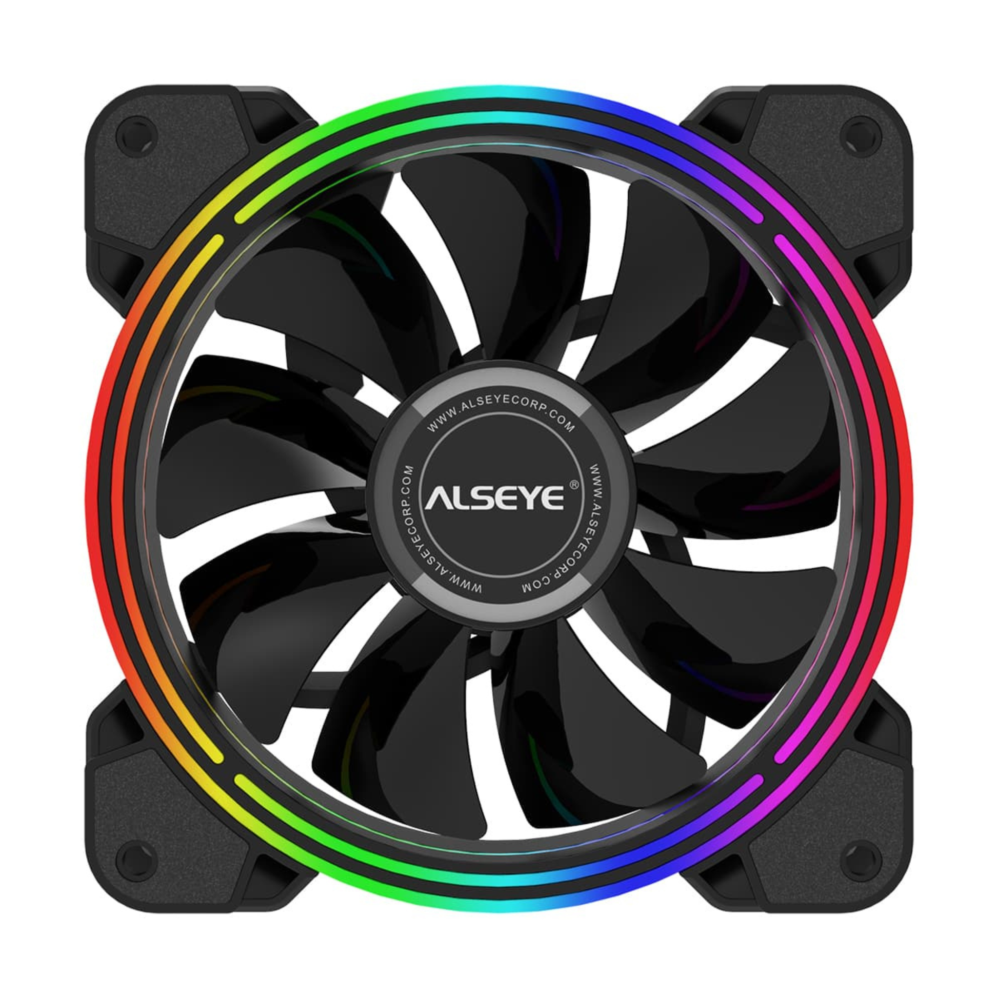 RGB fläkt, RGB-ring kylfläkt, ring-belyst fläkt