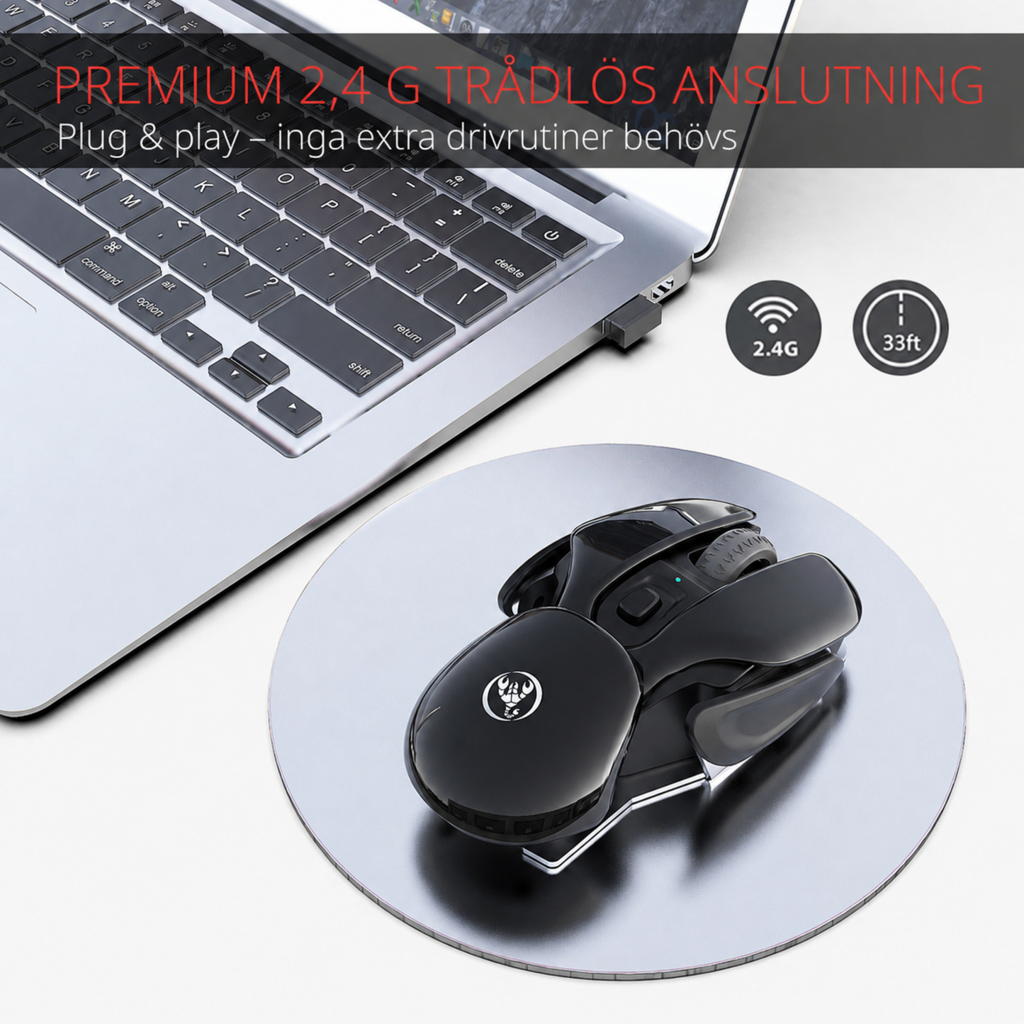 UPOOLBO T37 med premium 2,4G trådlös anslutning