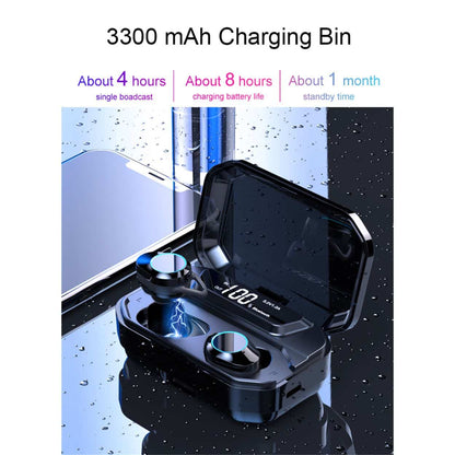 Earbuds charging case open showing earbuds inside