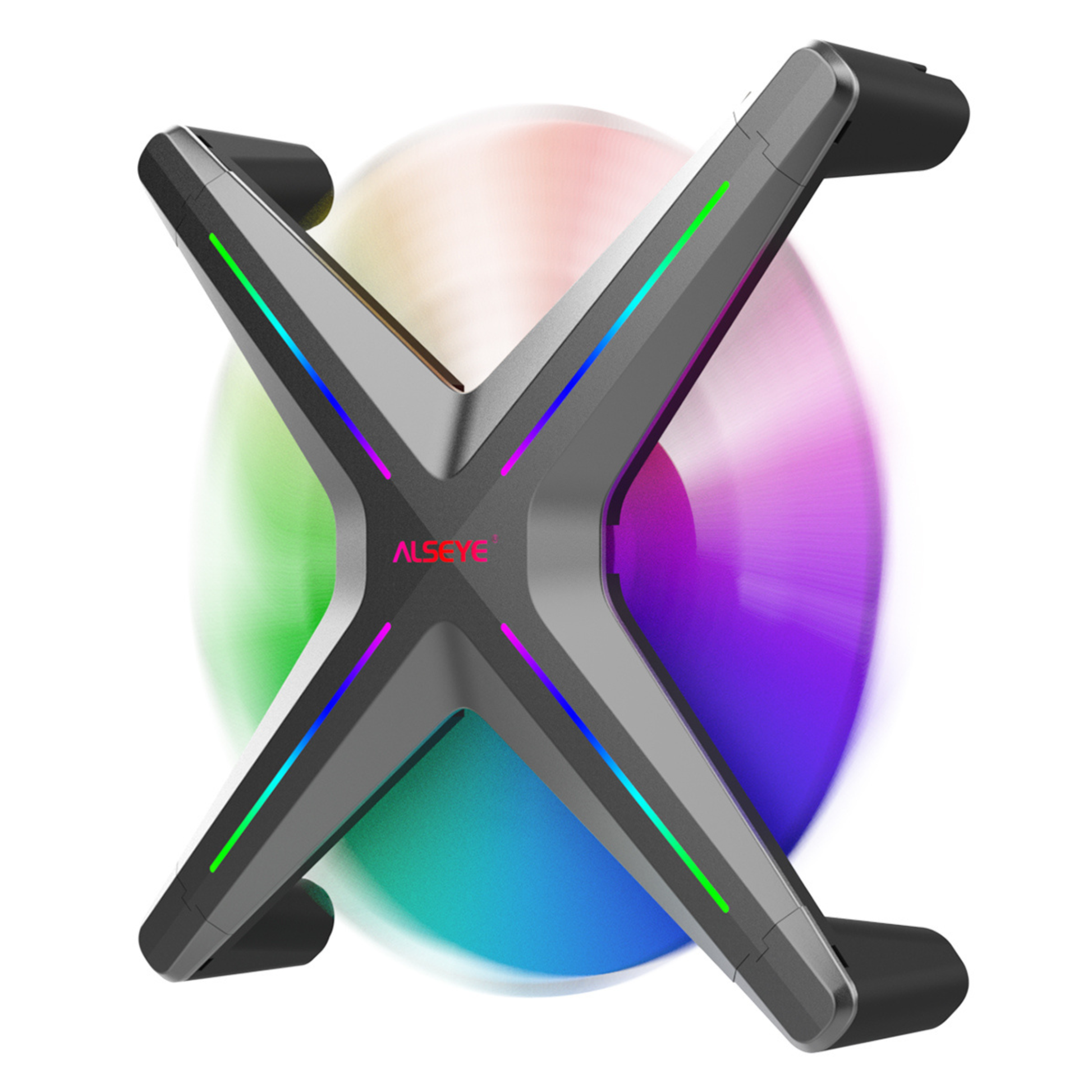 ARGB fan lighting modes showcase -  rainbow and static colors