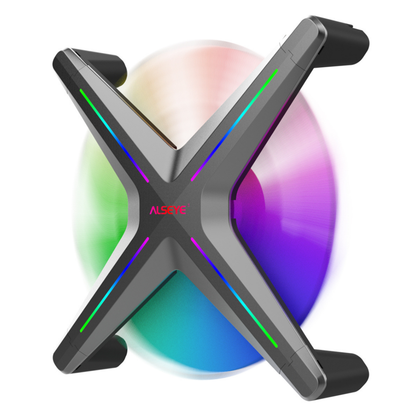 ARGB fan lighting modes showcase -  rainbow and static colors